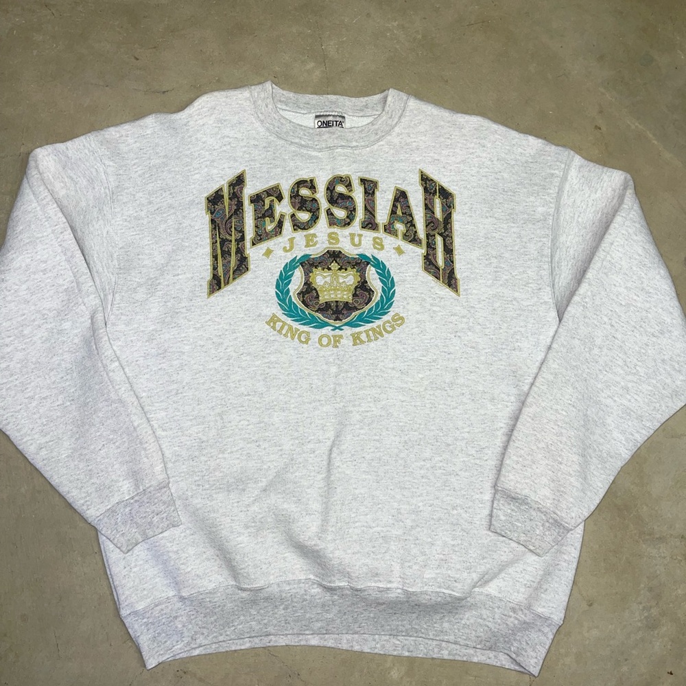 Vintage 90s Messiah Jesus King Of Kings Sweatshirt